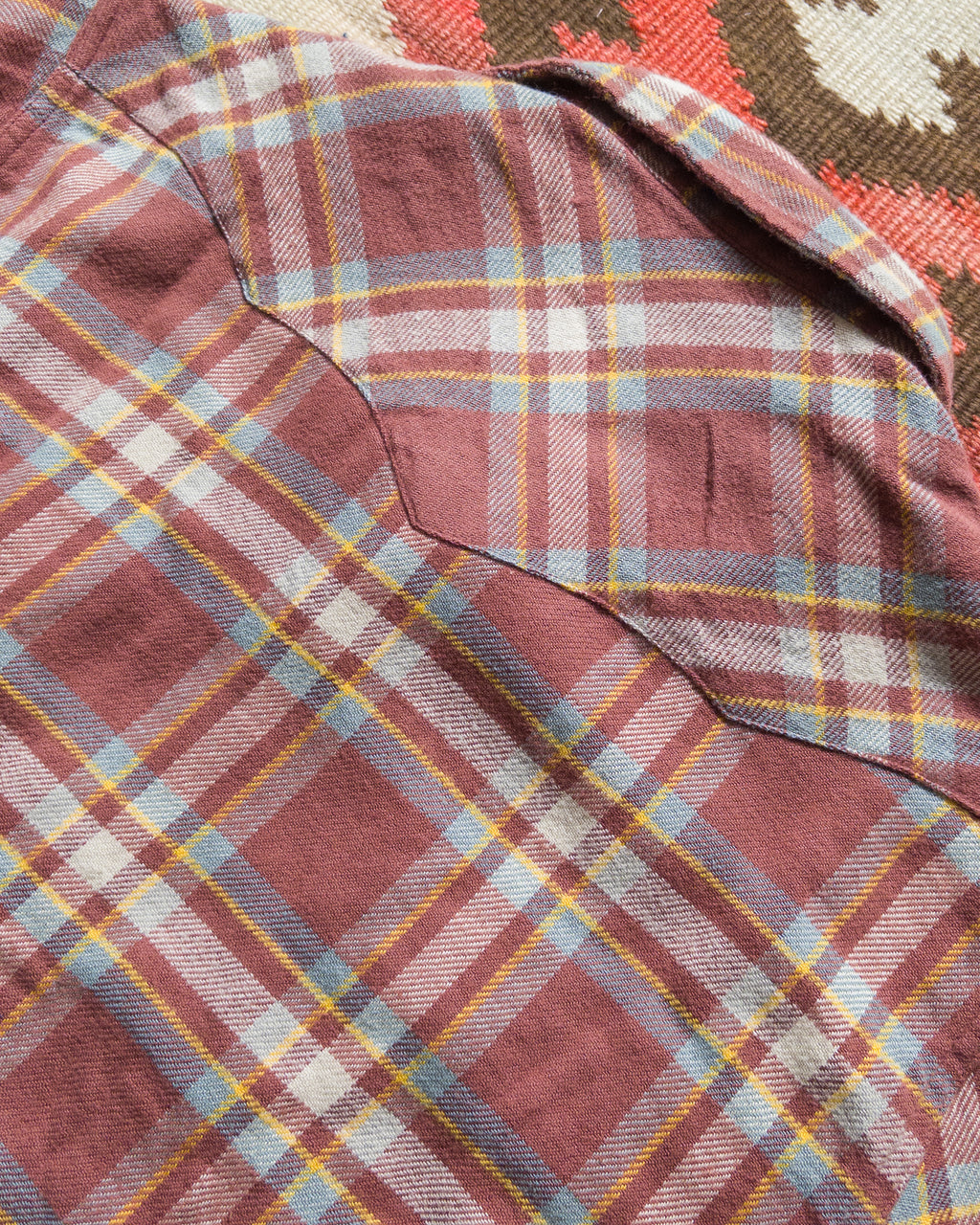 Washed Flannel Pearlsnap Shirt - Autumn Rust
