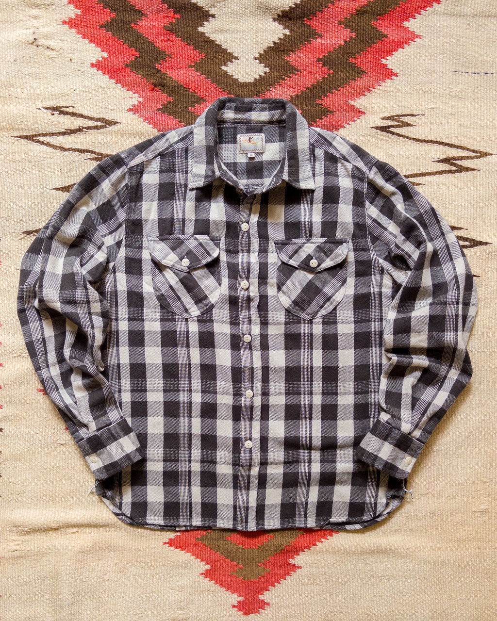 Washed Flannel Workshirt - Night Pitch