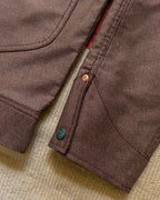 Japanese Wabash Stripe Moleskin Ranch Jacket - Espresso Brown