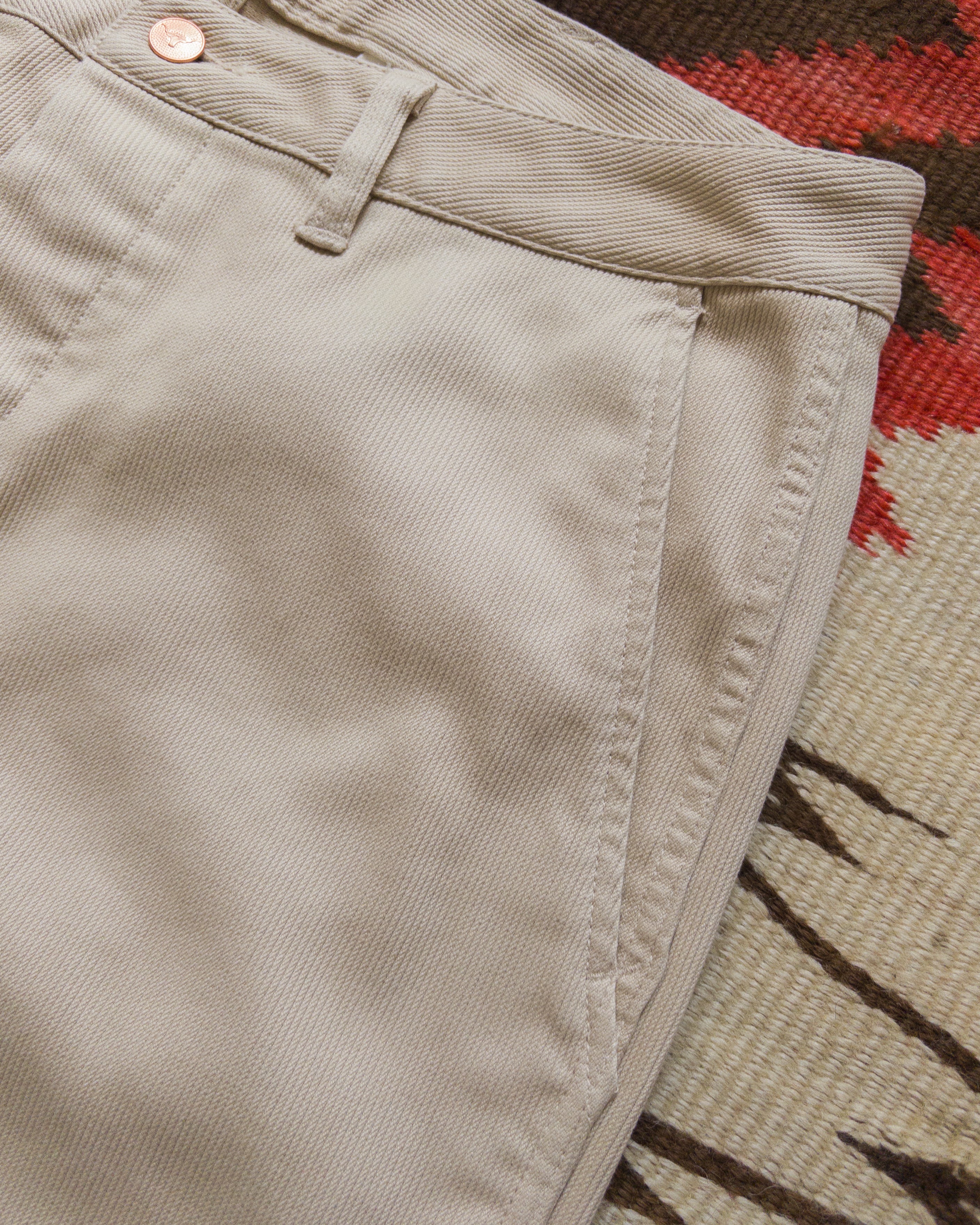 Bedford Cord Flat Front Chino - Off White