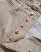 Bedford Cord Flat Front Chino - Off White