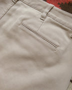 Bedford Cord Flat Front Chino - Off White