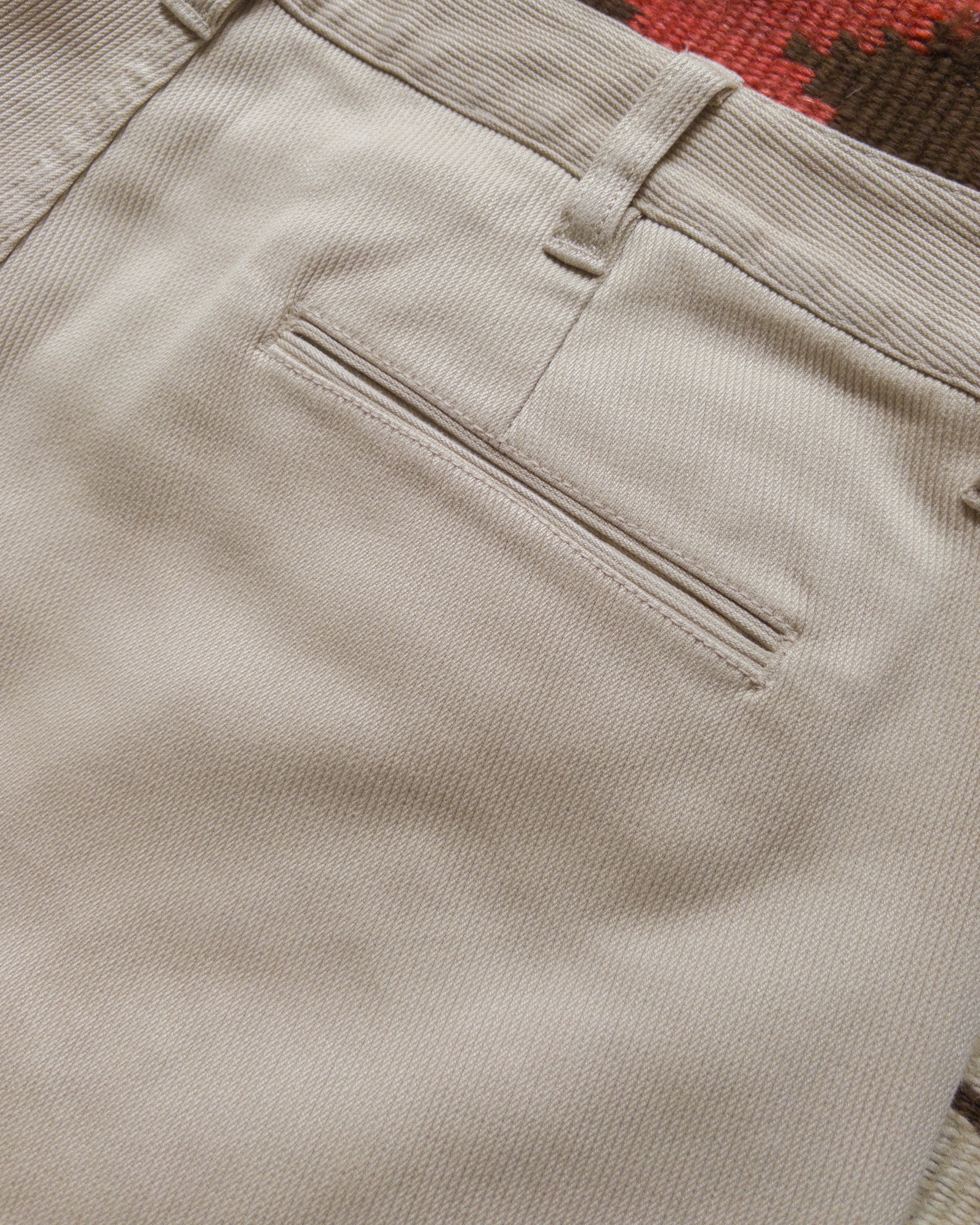 Bedford Cord Flat Front Chino - Off White