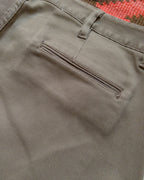 Bedford Cord Flat Front Chino - Faded Olive