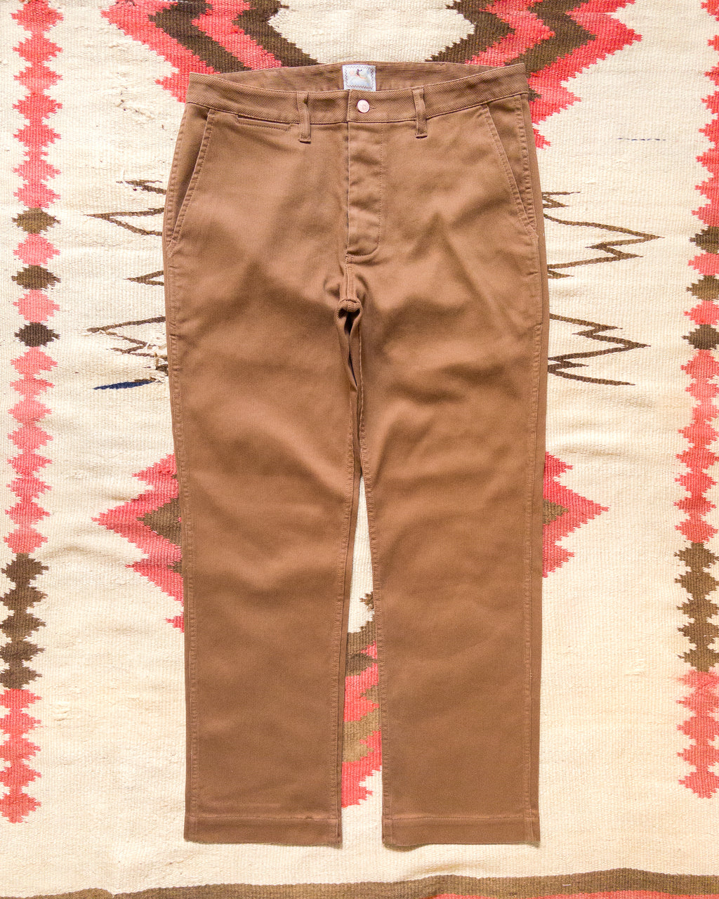 Bedford Cord Flat Front Chino - Bay Brown