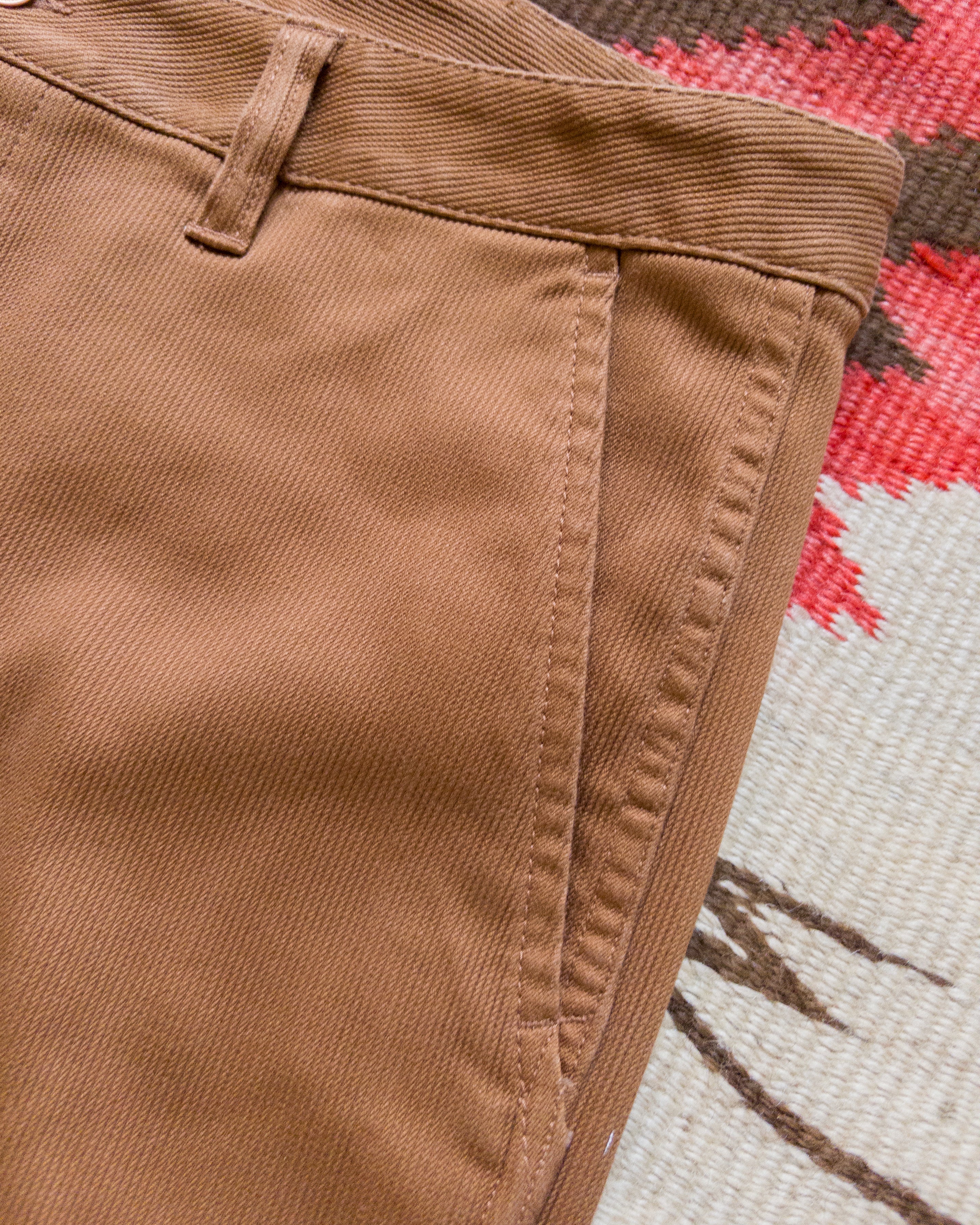 Bedford Cord Flat Front Chino - Bay Brown