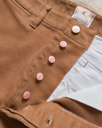 Bedford Cord Flat Front Chino - Bay Brown