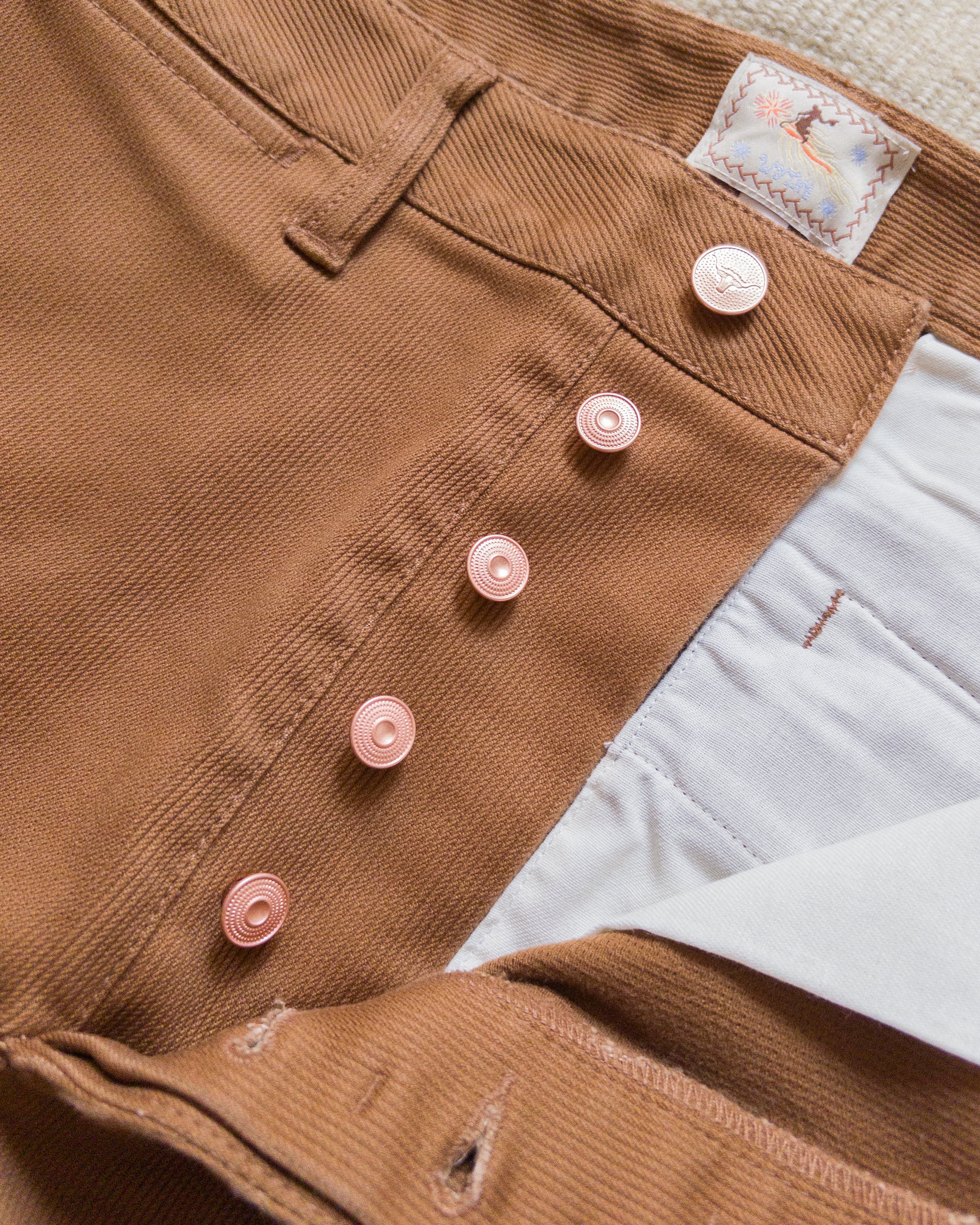Bedford Cord Flat Front Chino - Bay Brown