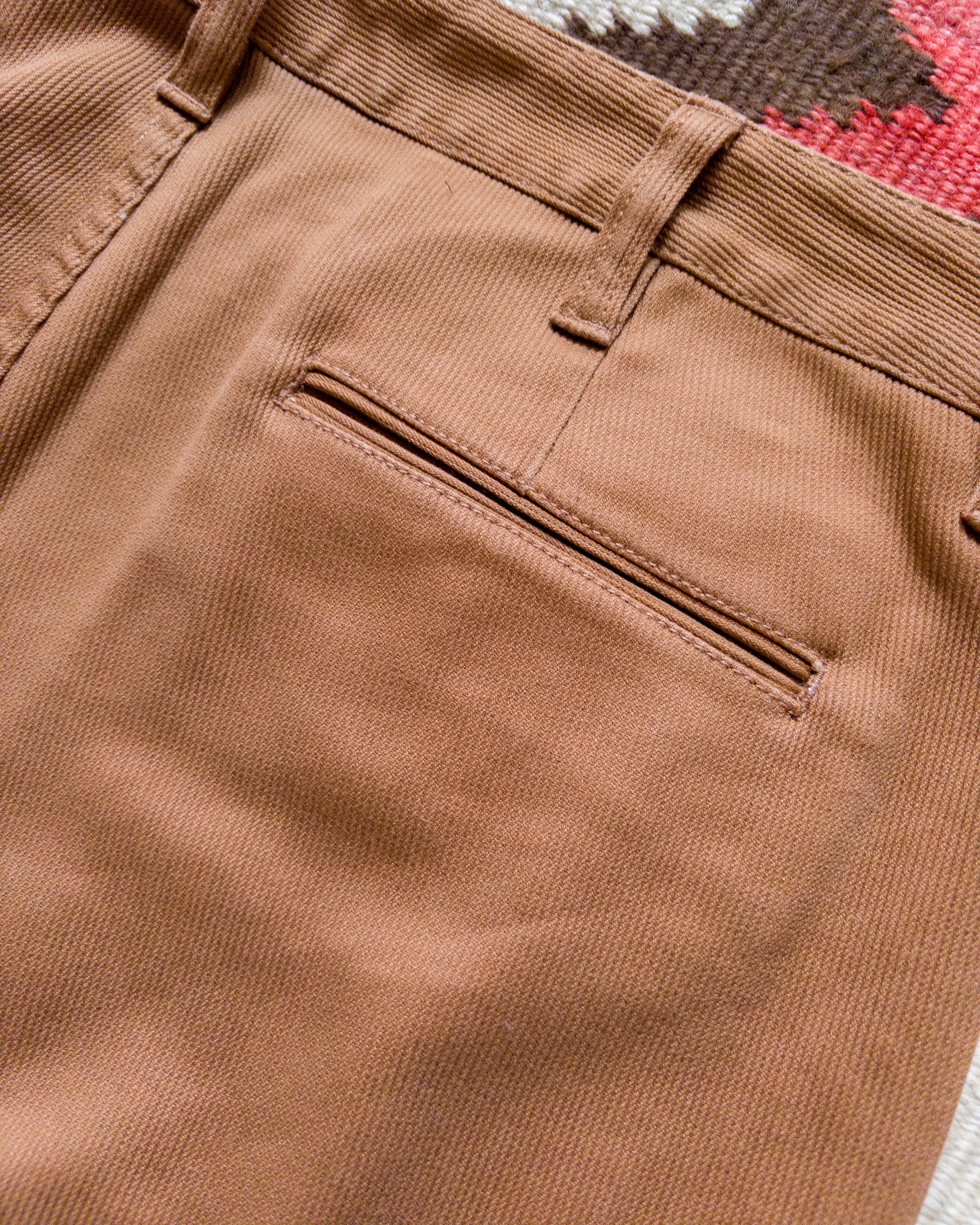 Bedford Cord Flat Front Chino - Bay Brown