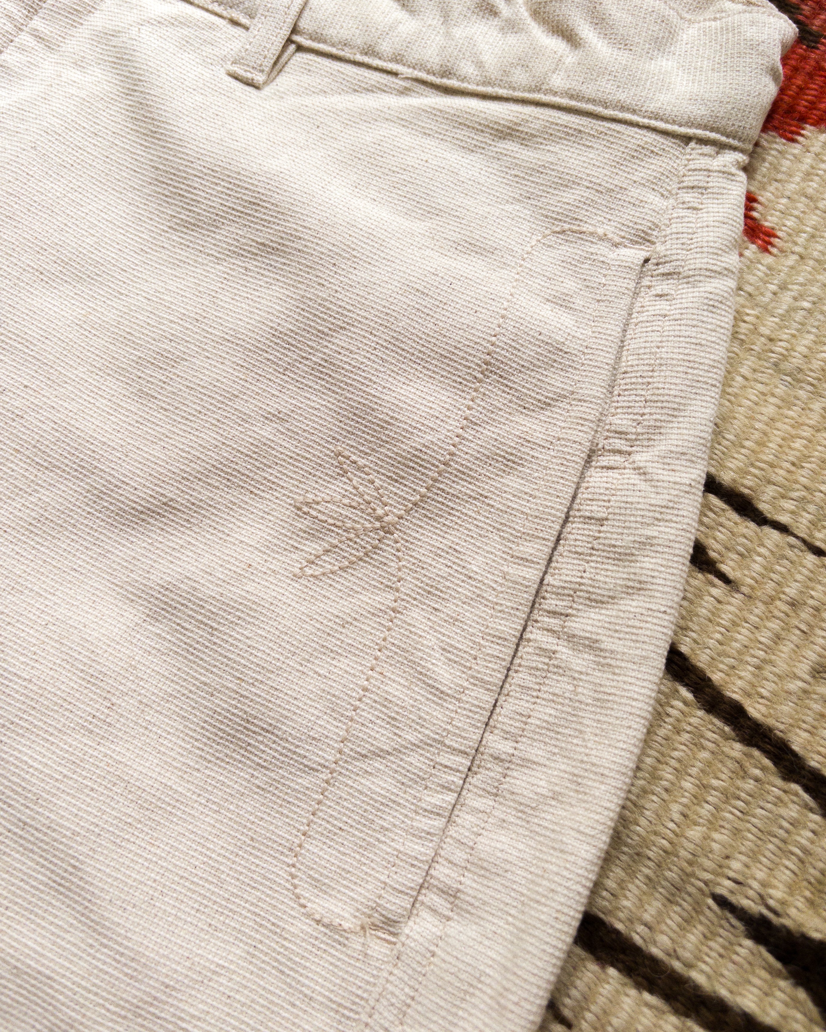 Heavyweight Pinpoint Canvas Chino - Unbleached