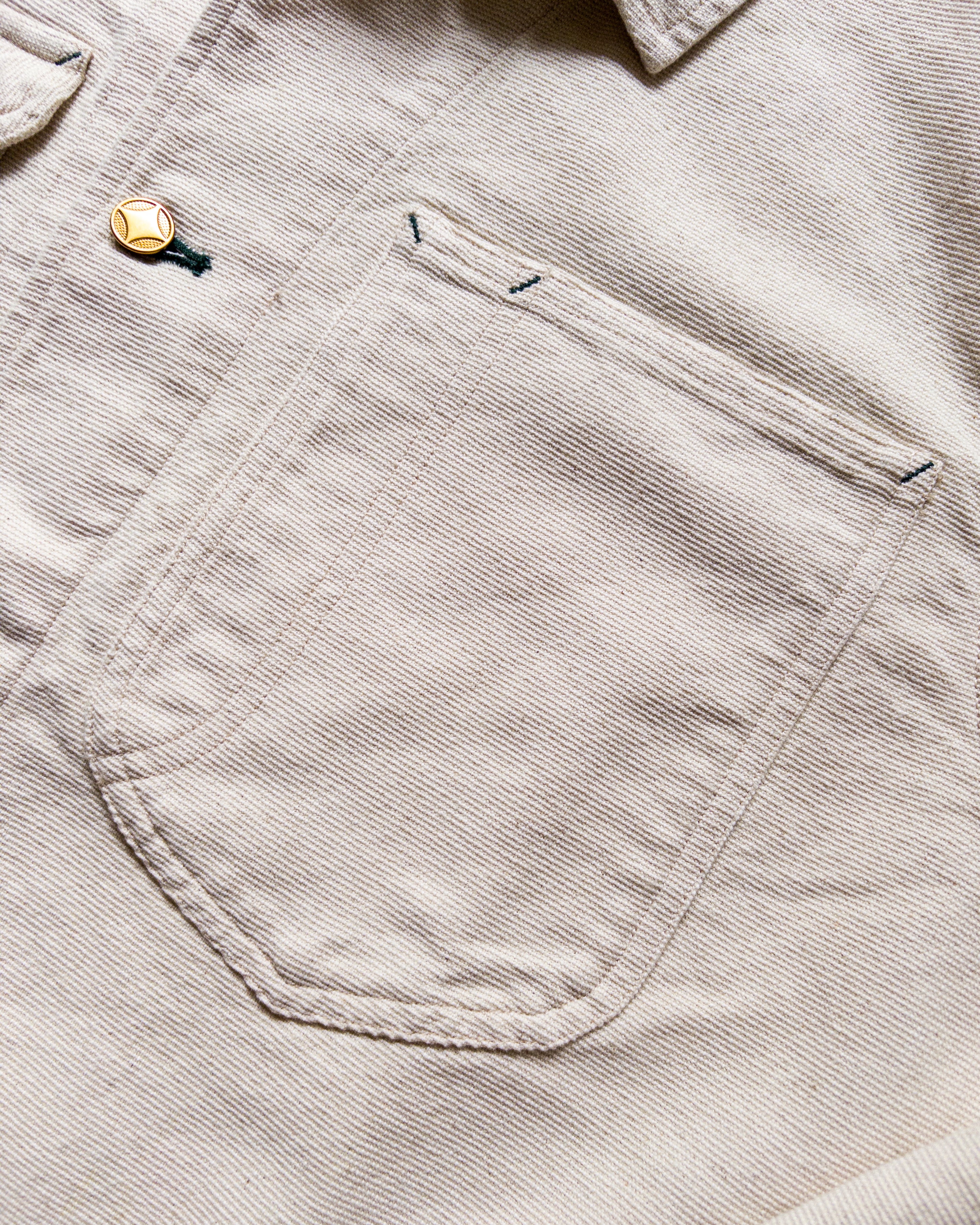 Heavyweight Pinpoint Canvas Barn Jacket - Unbleached