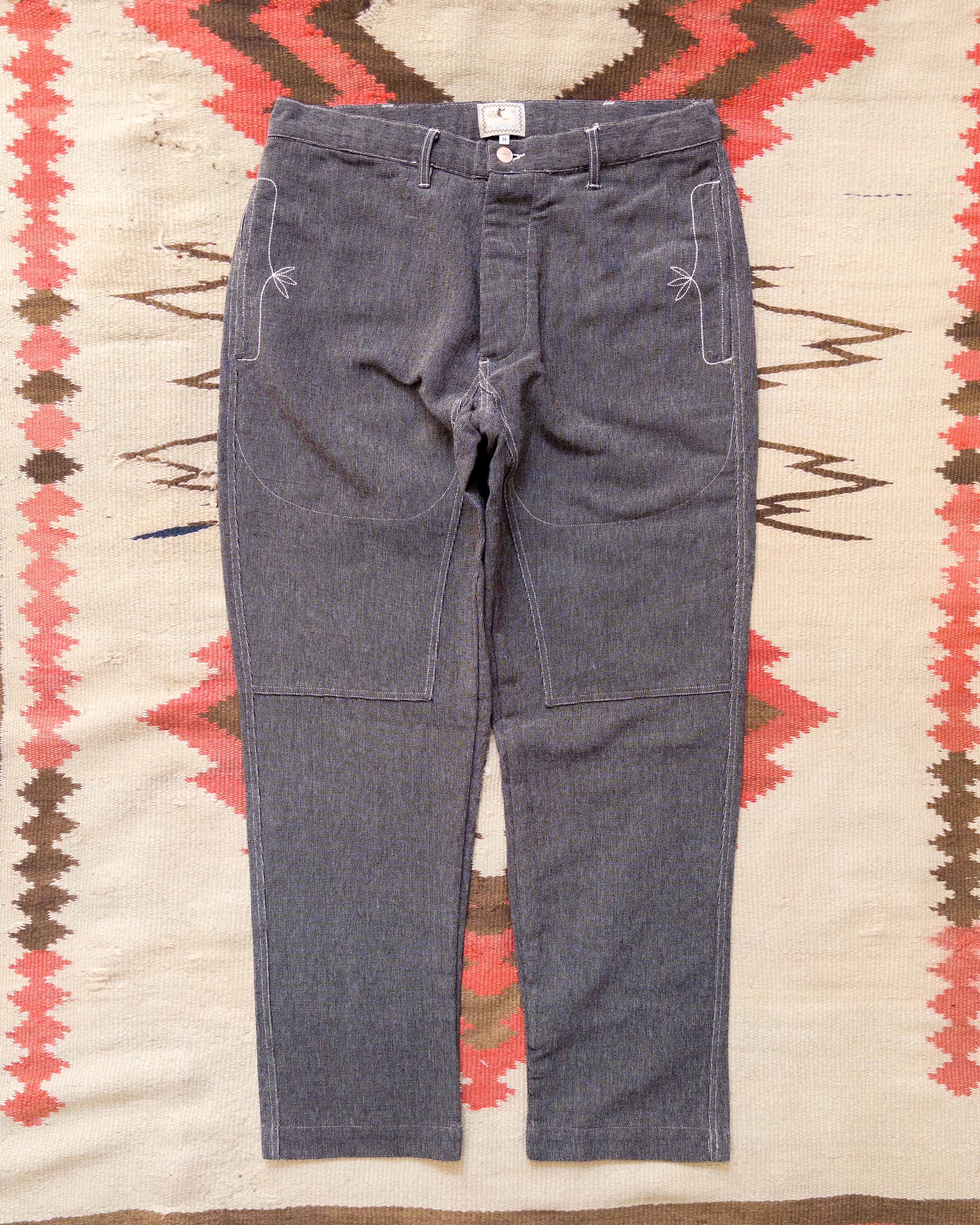 Heavyweight Pinpoint Canvas Chino - Night Sky