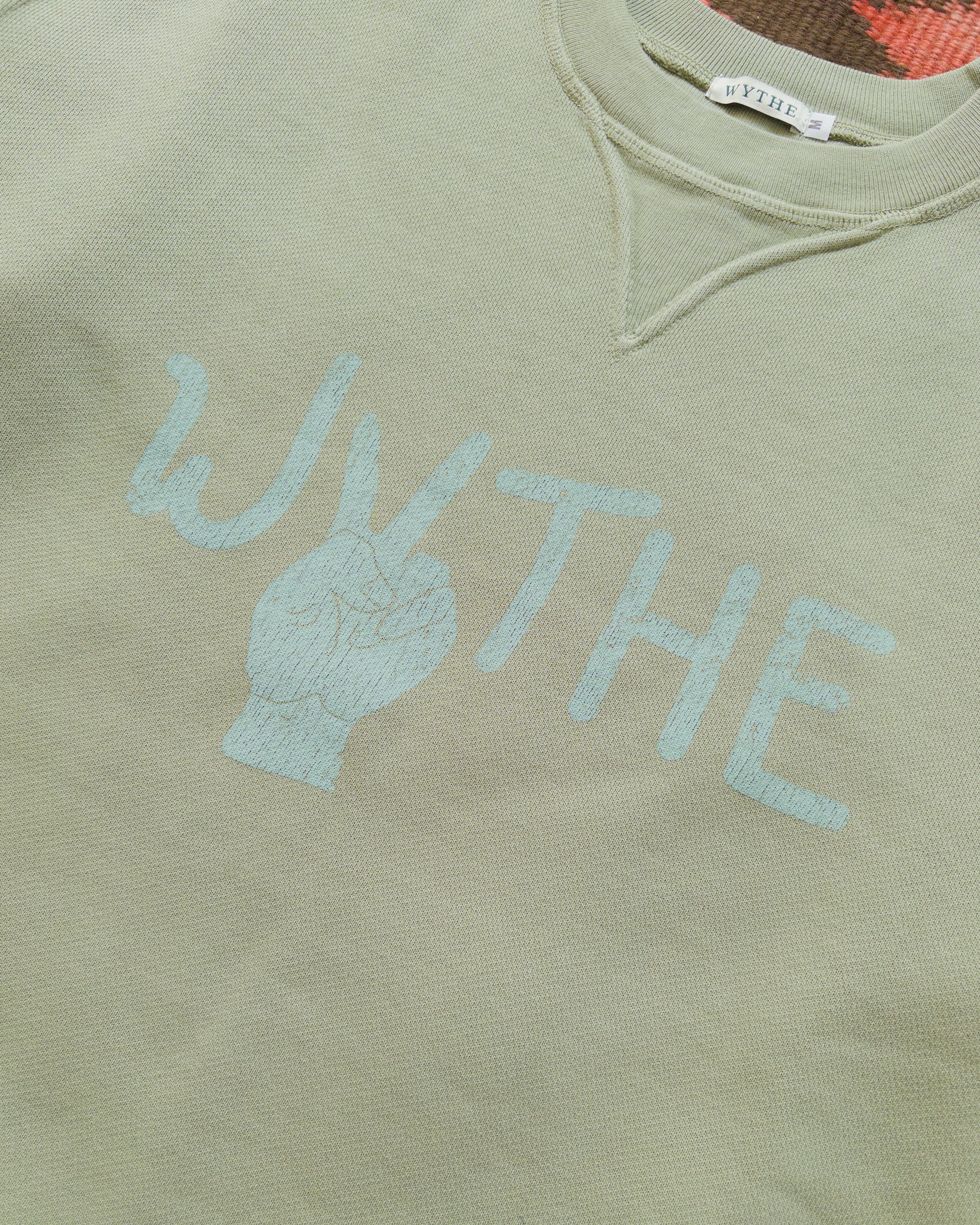 Peace Crewneck Sweatshirt - Faded Olive