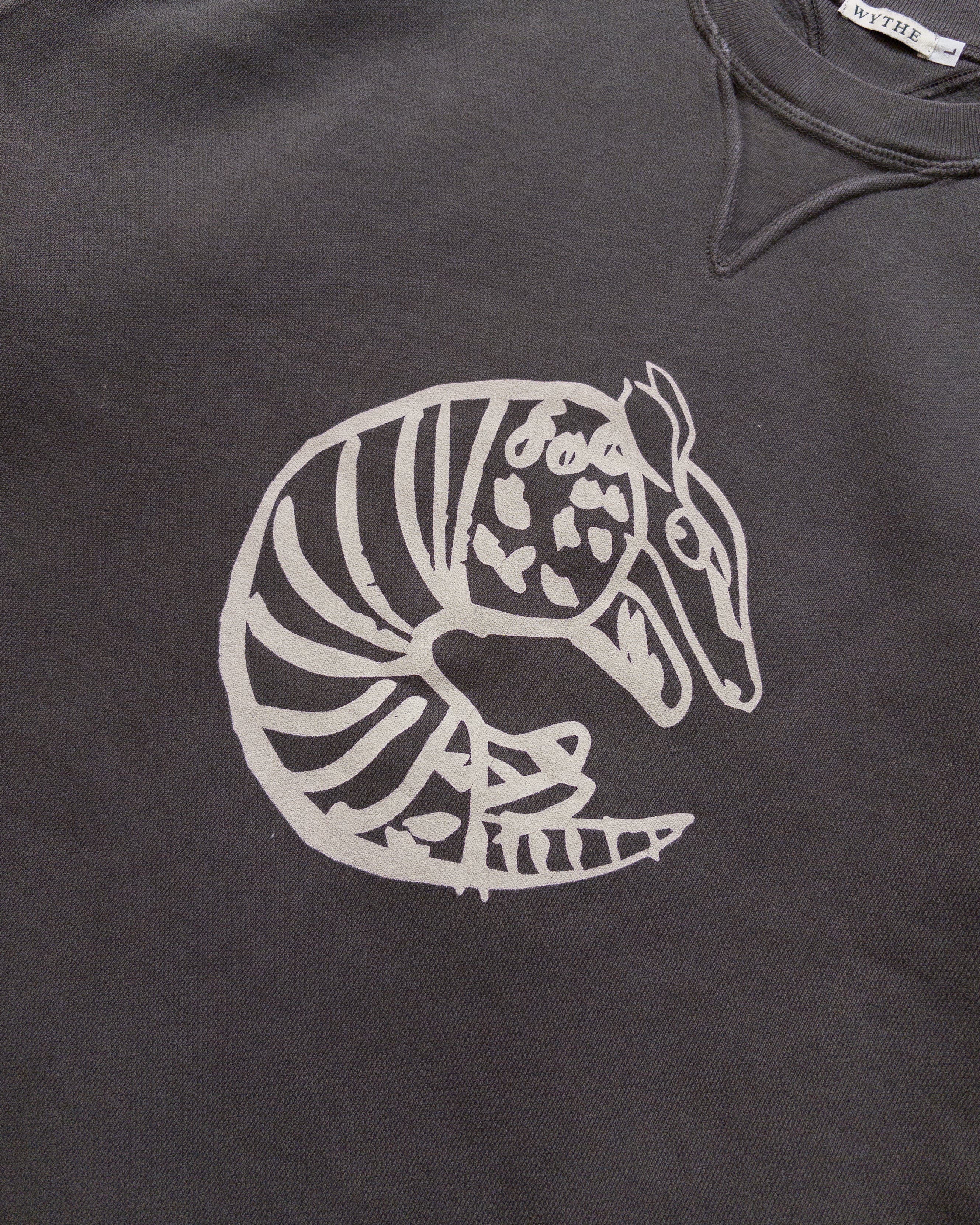 Armadillo Crewneck Sweatshirt - Faded Black