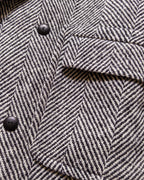 Polo Coat - Black/Cream Herringbone Tweed