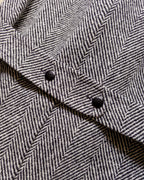 Polo Coat - Black/Cream Herringbone Tweed