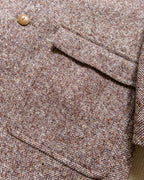 Raglan Wool Overcoat - Malted Barley Slub Donegal