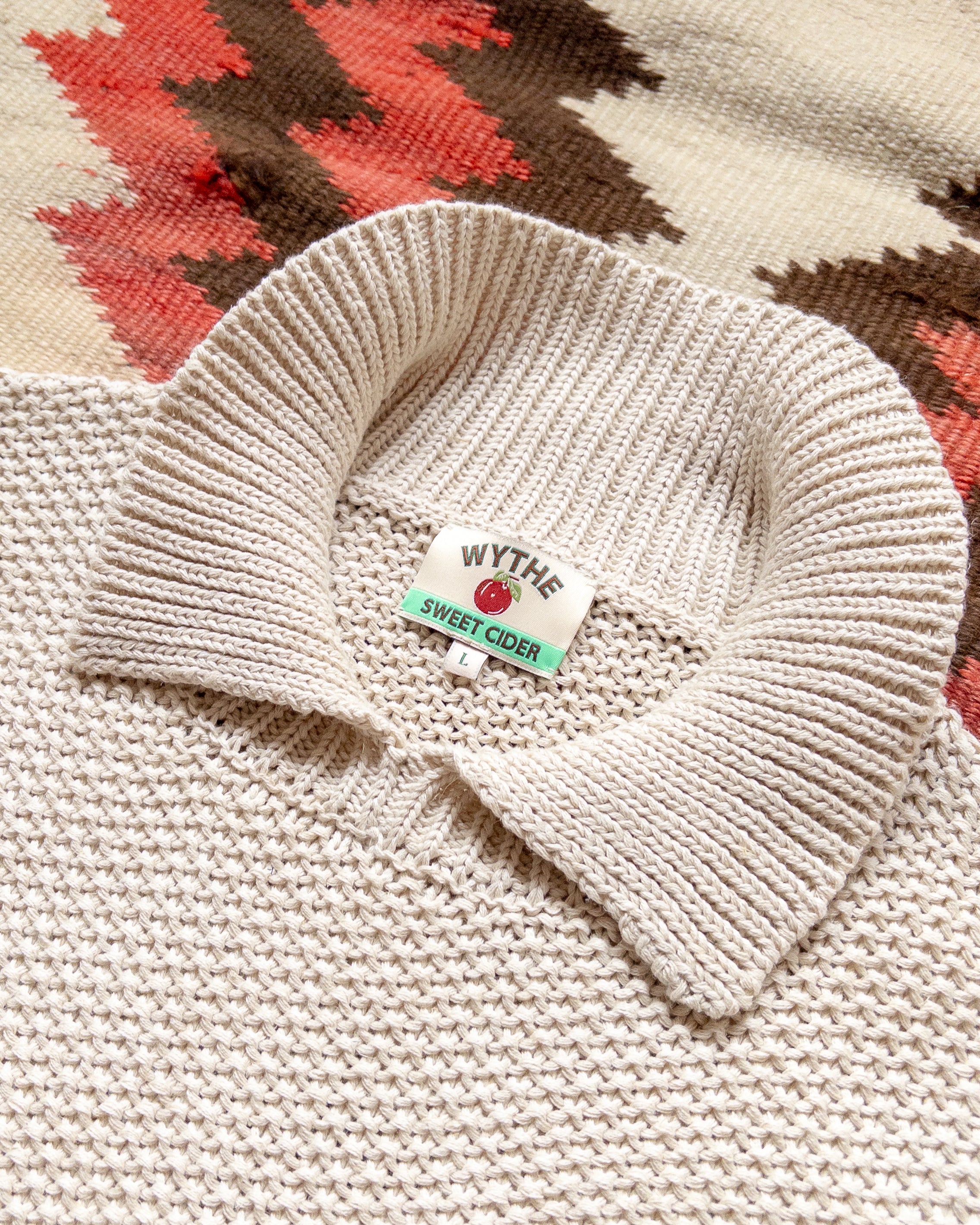 Moss Stitch Collared Sweater - Buttermilk