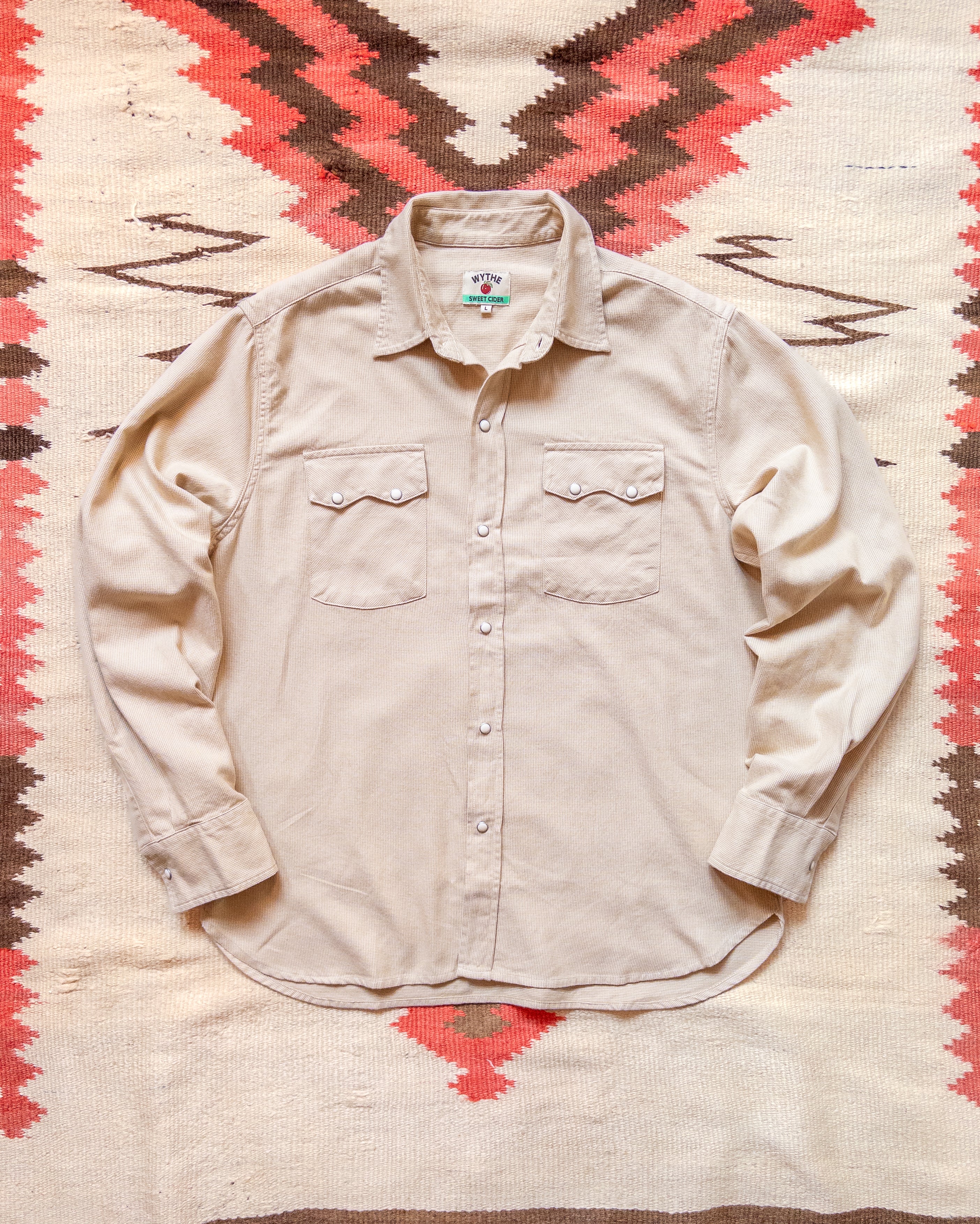 Vintage Tickweave Pearlsnap Shirt - Butterscotch