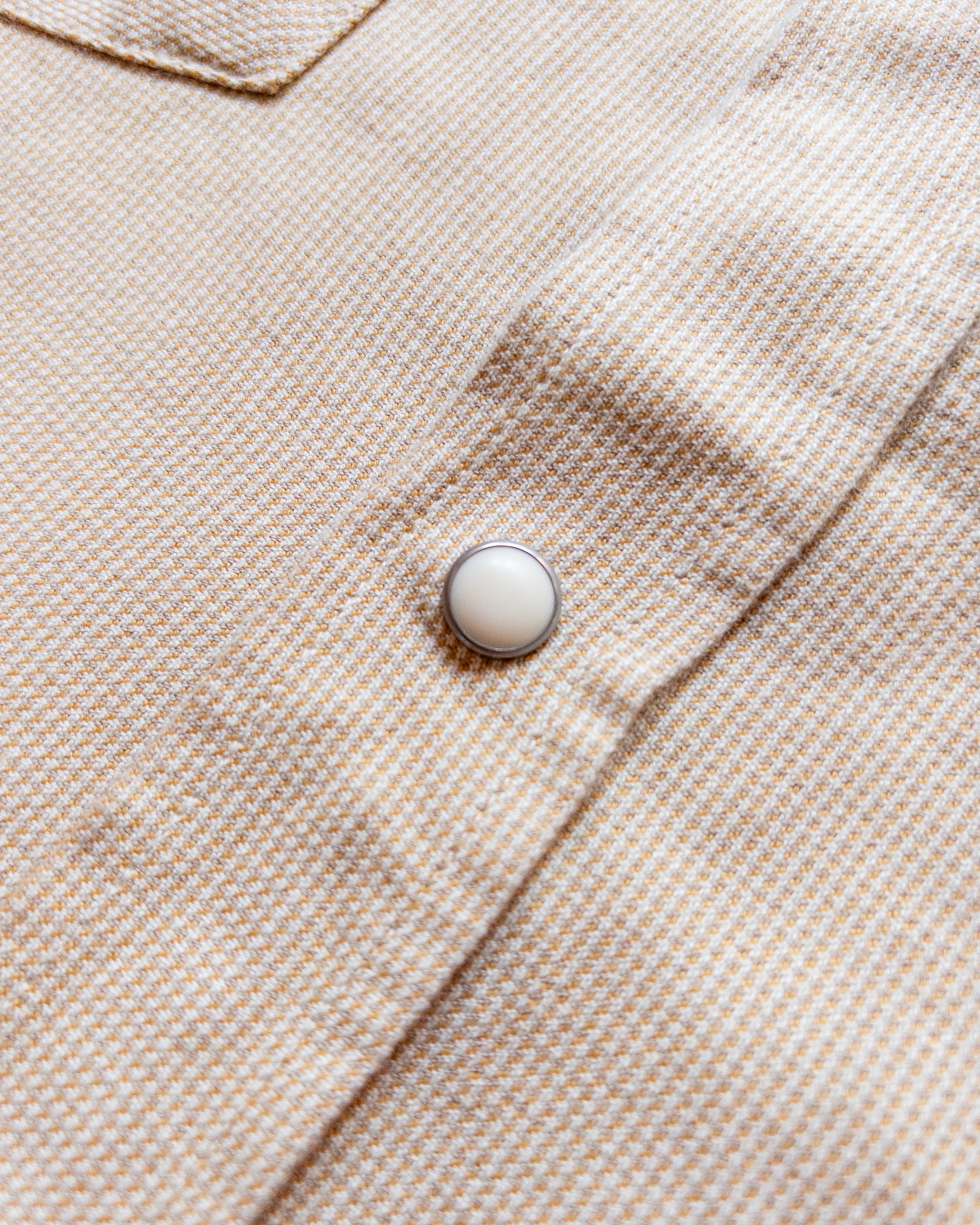 Vintage Tickweave Pearlsnap Shirt - Butterscotch
