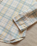 Oxford Cloth Pearlsnap Shirt - Sage and Sunflower Plaid