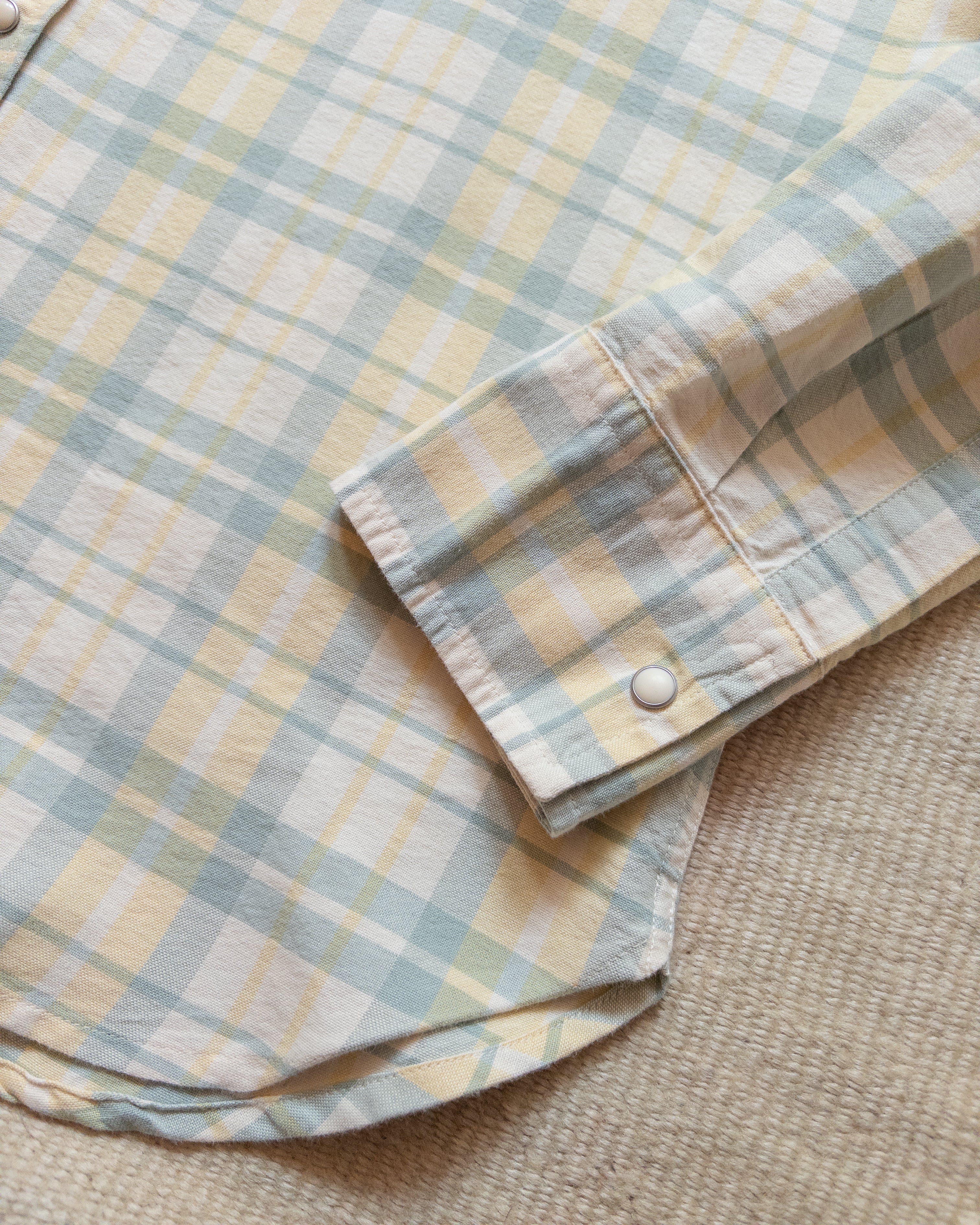 Oxford Cloth Pearlsnap Shirt - Sage and Sunflower Plaid