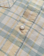 Oxford Cloth Pearlsnap Shirt - Sage and Sunflower Plaid