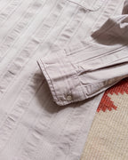 French Hickory Stripe Popover Button Down - Mauve