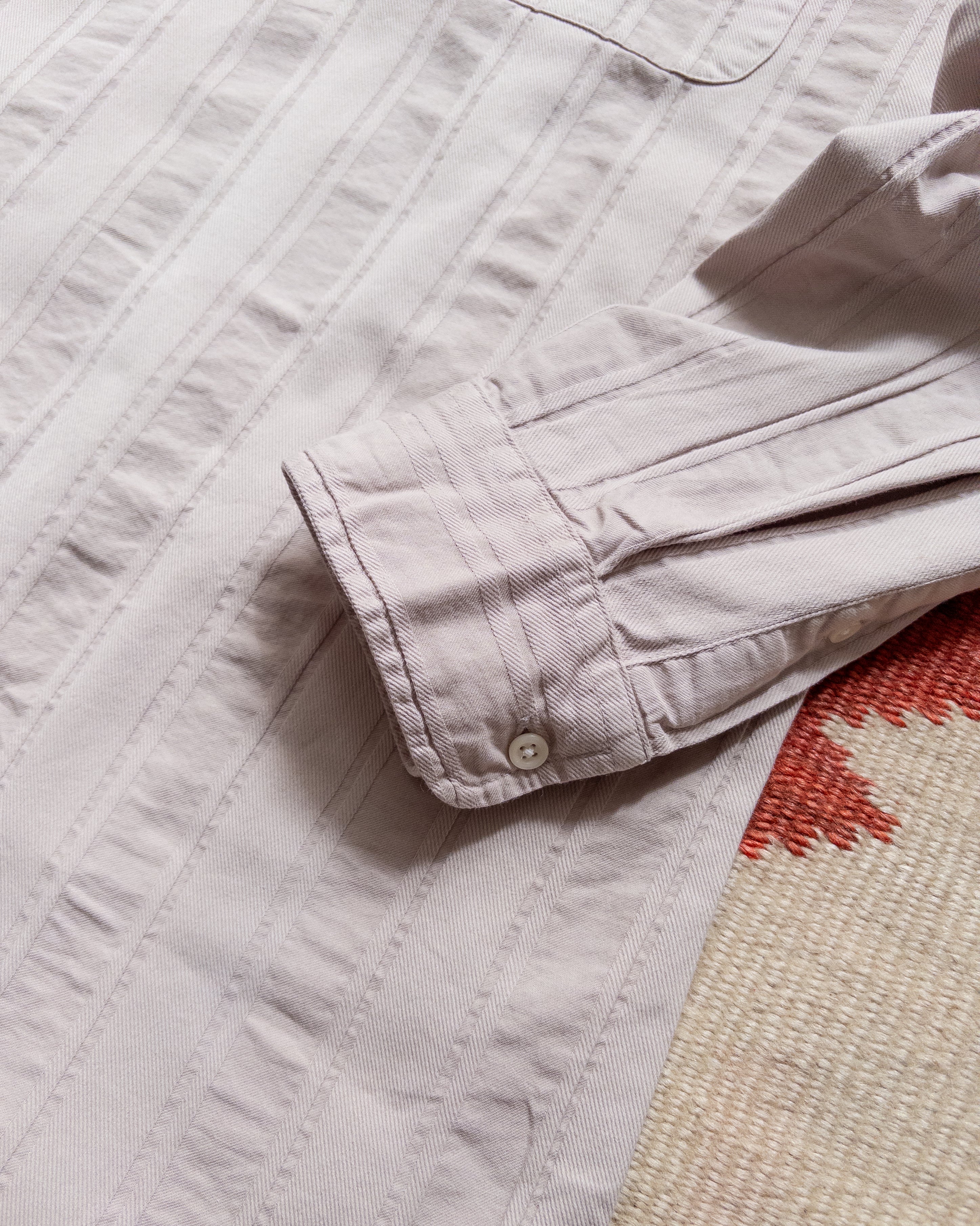 French Hickory Stripe Popover Button Down - Mauve