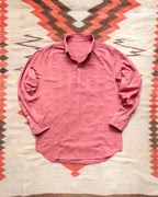 French Hickory Stripe Popover Button Down - Poppy Red