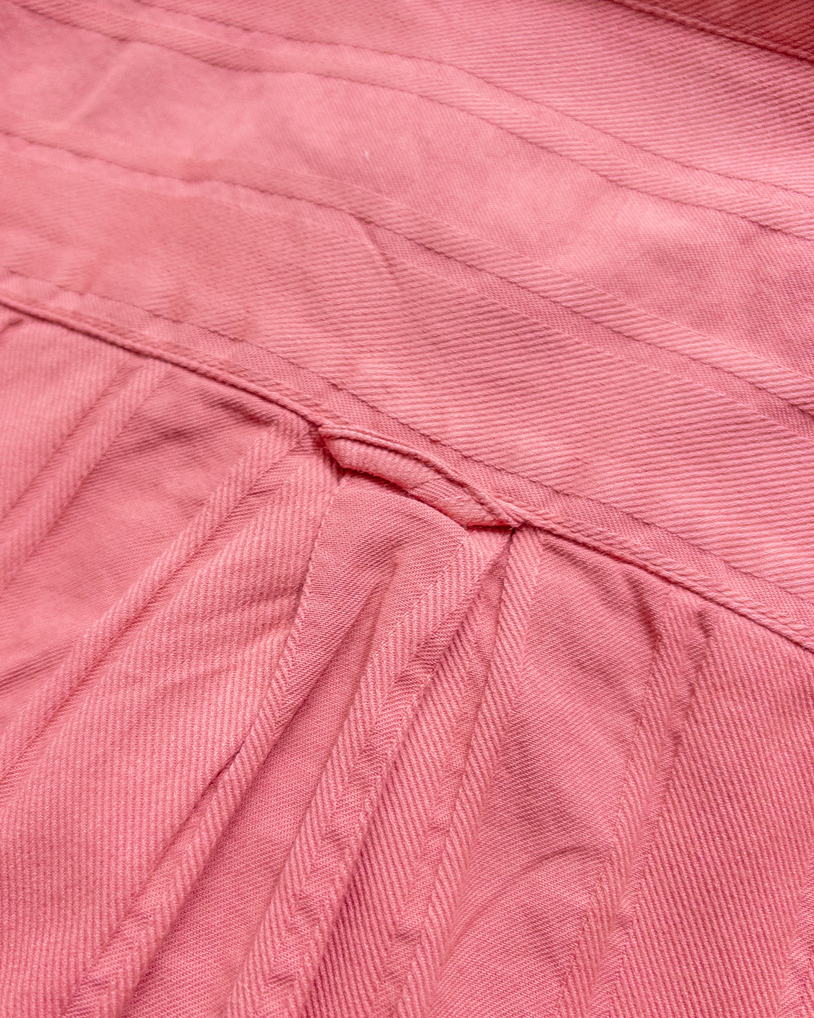 French Hickory Stripe Popover Button Down - Poppy Red