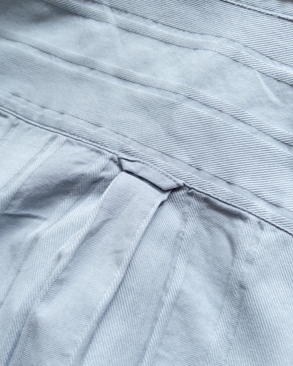 French Hickory Stripe Popover Button Down - Faded Bench Blue