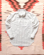 French Hickory Stripe Popover Button Down - Unbleached