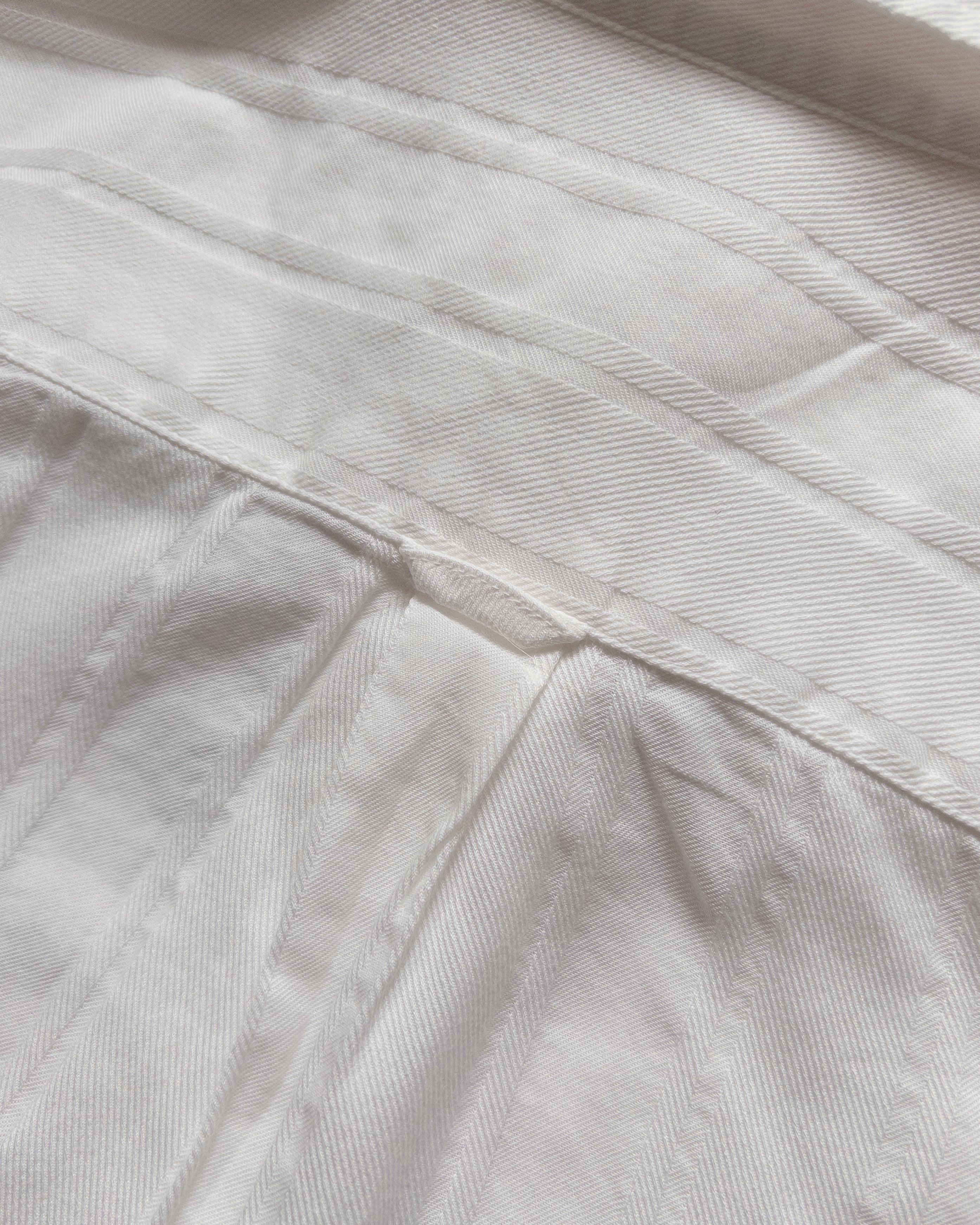 French Hickory Stripe Popover Button Down - Unbleached