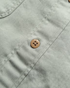 Cotton Herringbone Officer's Shirt - Sage