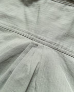 Cotton Herringbone Officer's Shirt - Sage