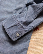 Embroidered Chambray Workshirt - Rinsed Indigo