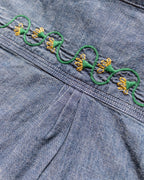 Embroidered Chambray Workshirt - Rinsed Indigo