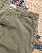 Japanese Cotton Herringbone Chino - Faded Olive