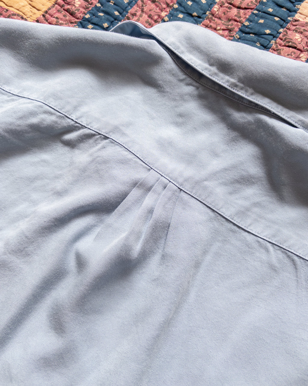 Tencel Gabardine Pearlsnap Shirt - Faded Bench Blue