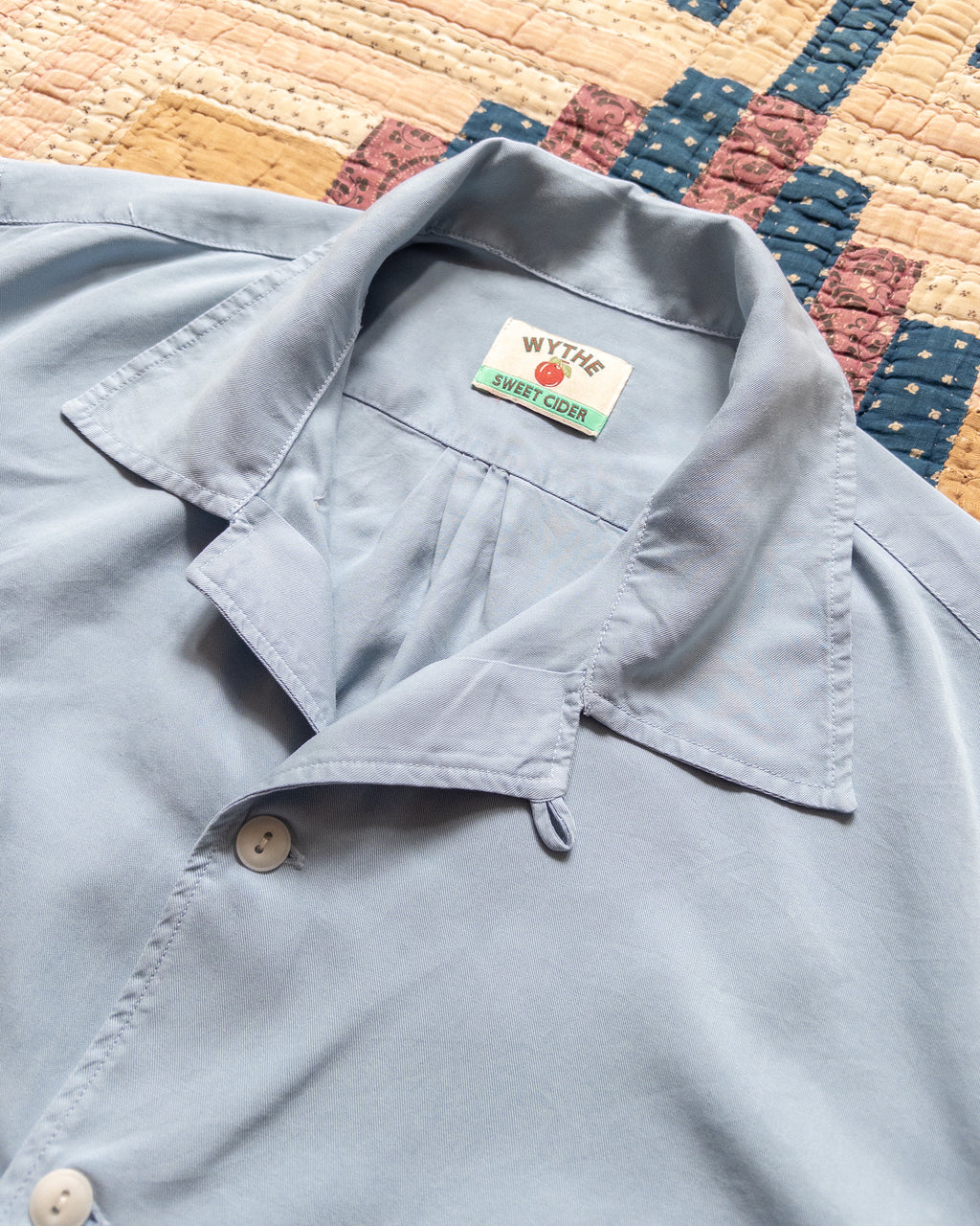 Tencel Gabardine Patio Shirt - Faded Bench Blue