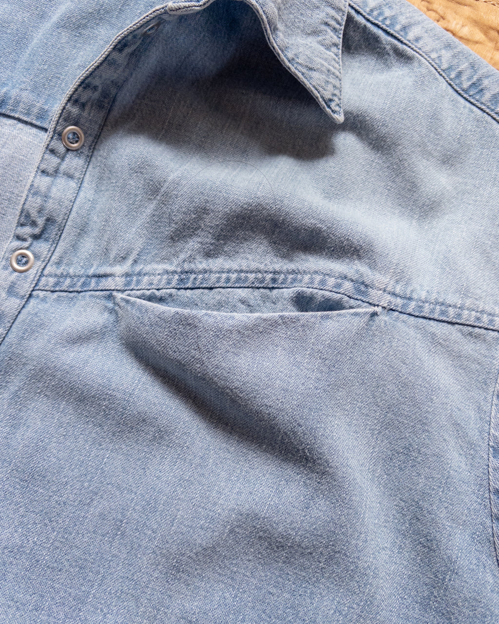 Denim Pullover Shirt - Washed Indigo