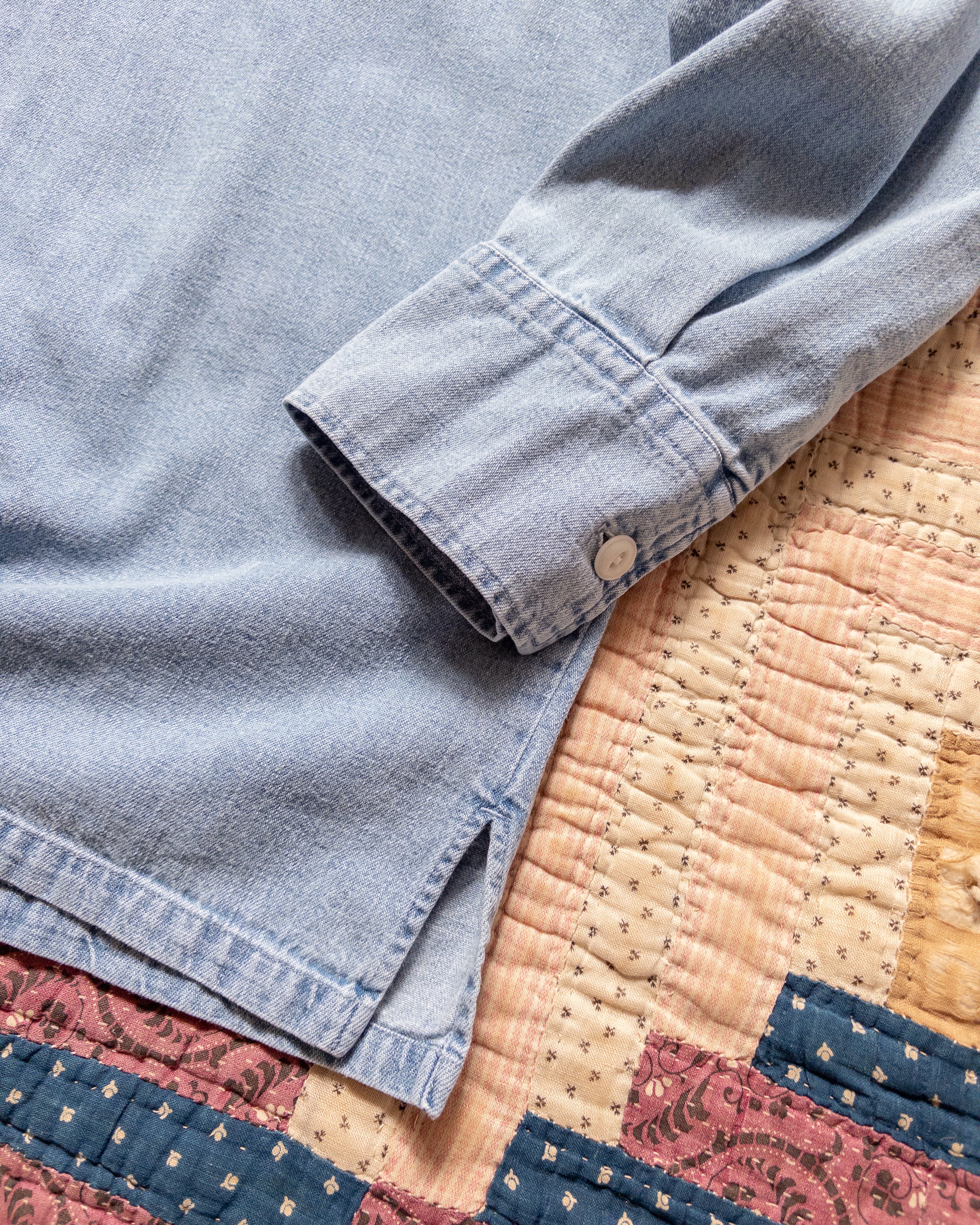 Denim Pullover Shirt - Washed Indigo