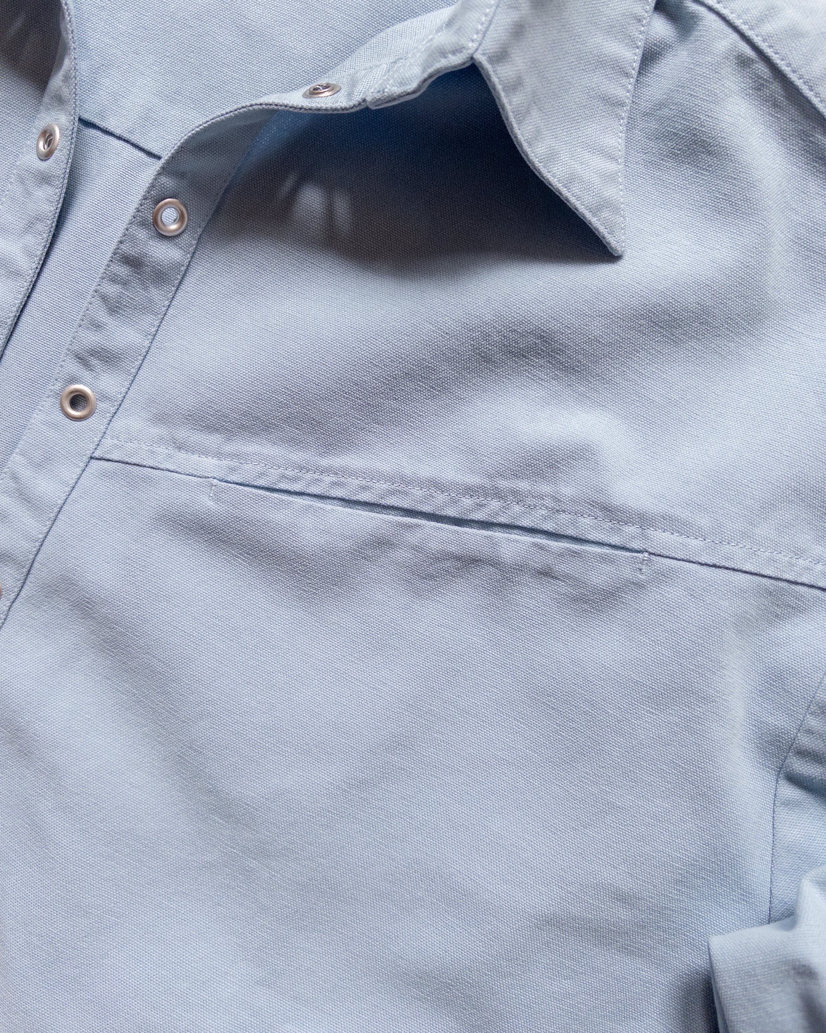 Cotton Canvas Pullover Shirt - Faded Bench Blue