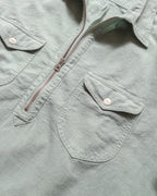Aertex Half-Zip Shirt - Sage