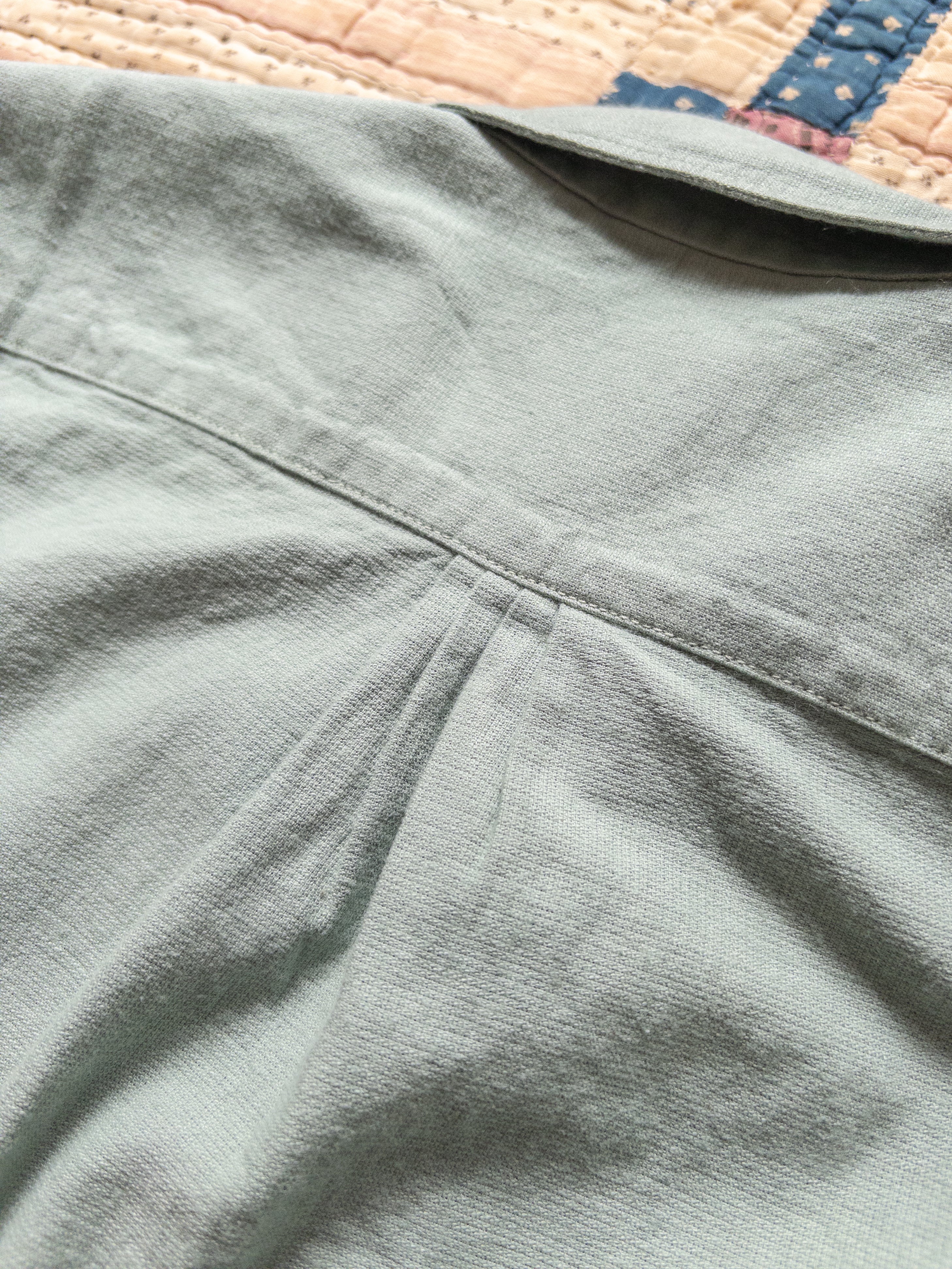 Aertex Half-Zip Shirt - Sage