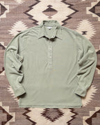 Garment Dyed Longsleeve Polo - Faded Olive