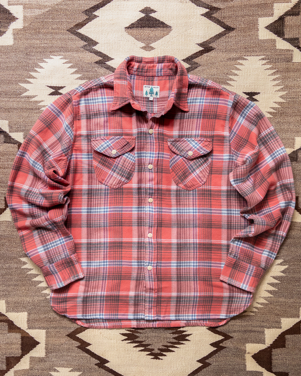 Washed Flannel Workshirt - Cactus Flower Plaid