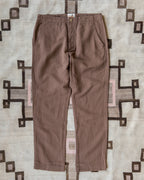 Flat Front Cotton Linen Twill Chino - Churro Brown