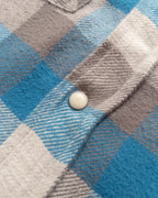 Washed Flannel Pearlsnap Shirt - Glacier Plaid
